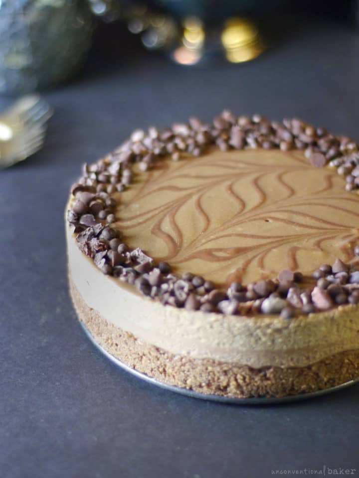 espresso salted caramel vegan cheesecake (glutenfree)