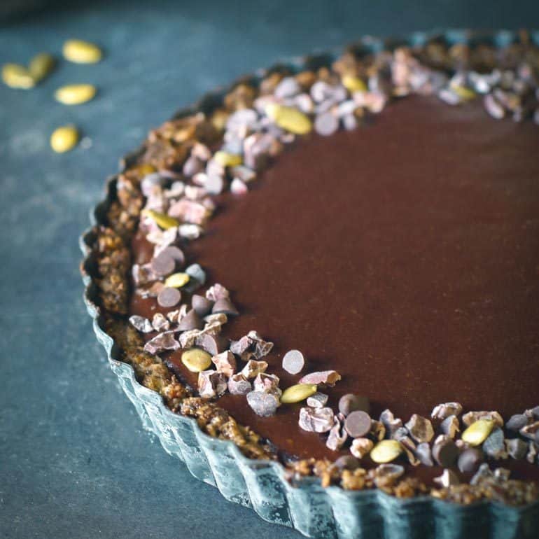Chocolate Pumpkin Seed Tart Chocolate Pumpkin Seed Tart