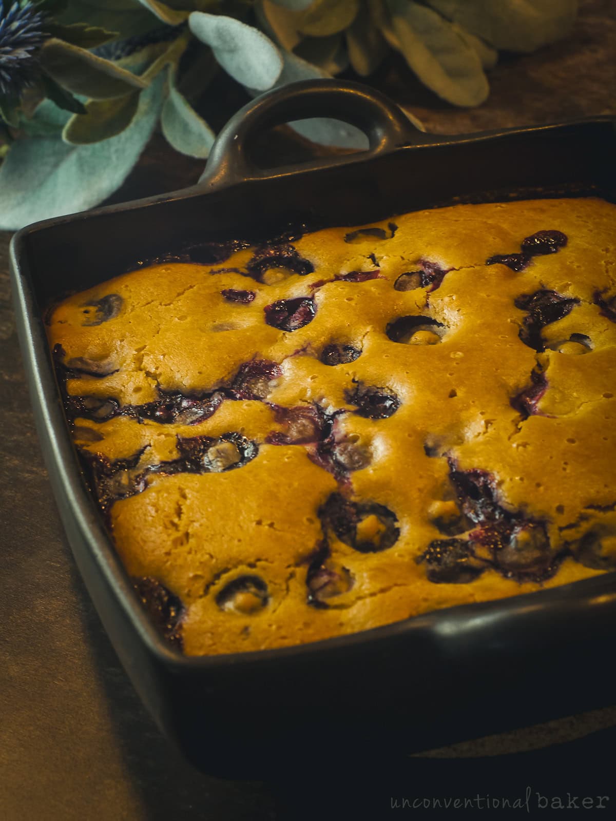 Blueberry Cake vegan, gluten-free, oil-free