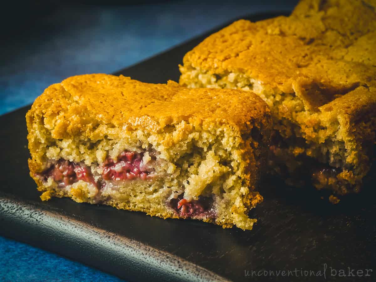 Tahini Raspberry Cake (Gluten-Free, Vegan)