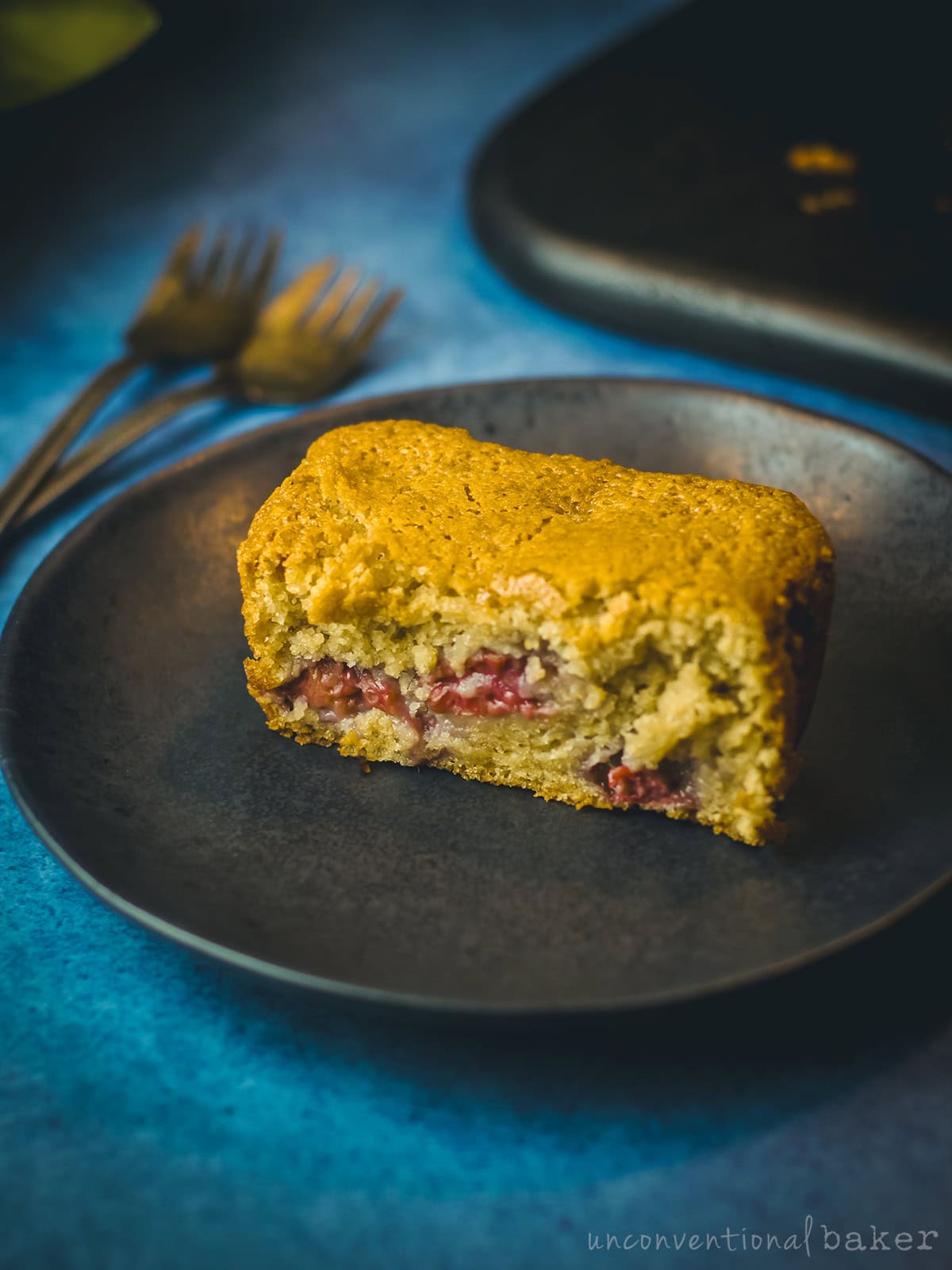 Tahini Raspberry Cake (Gluten-Free, Vegan, Oil-Free, Refined Sugar-Free)