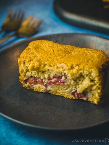 Tahini Raspberry Cake (Gluten-Free, Vegan)
