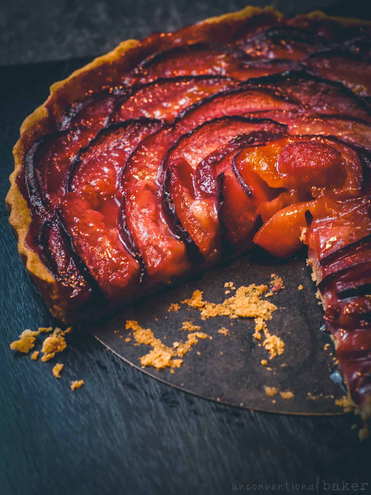 gluten-free vegan Plum Tart recipe